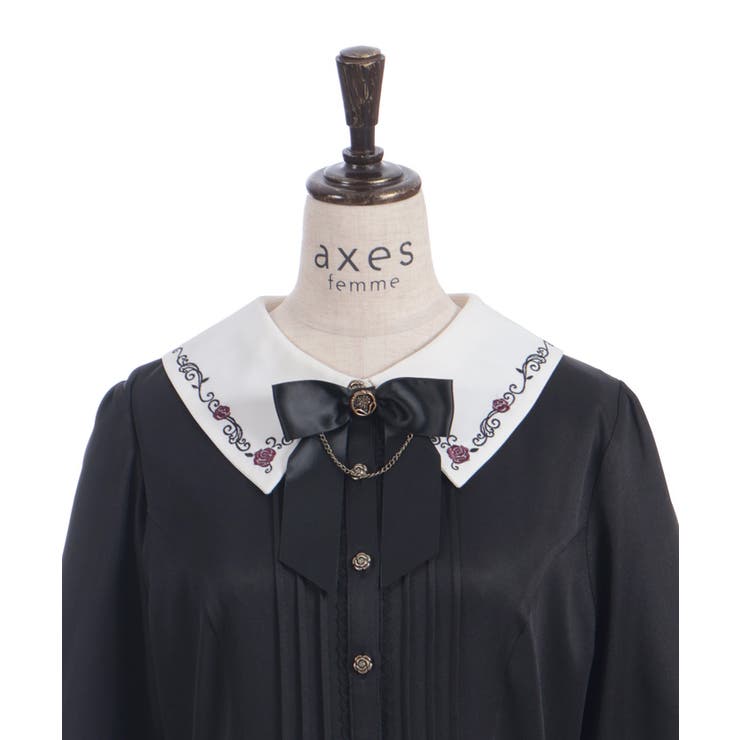 リボンセット刺繍ロングワンピース | axes femme | 詳細画像18 