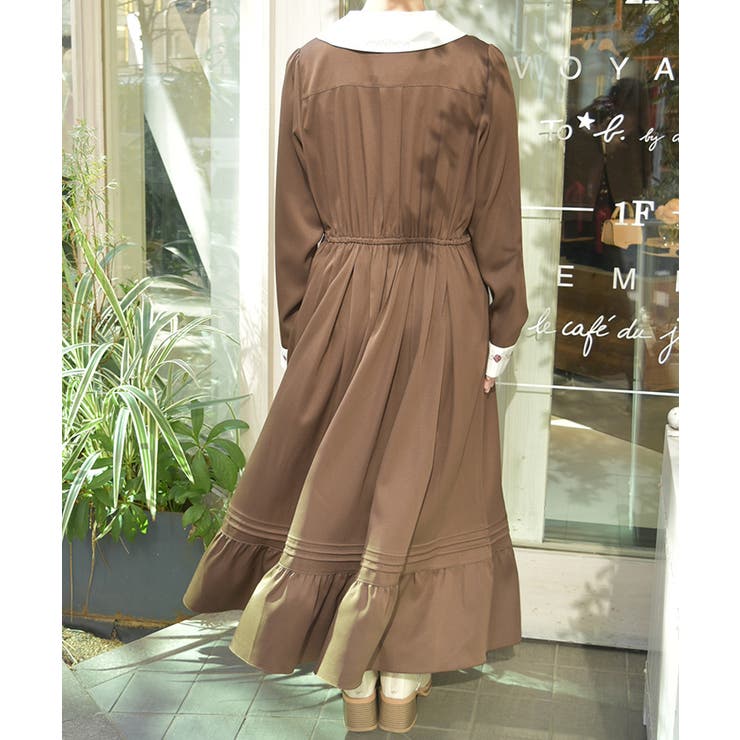 リボンセット刺繍ロングワンピース | axes femme | 詳細画像3 