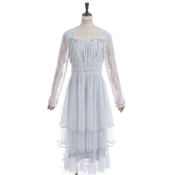 レースティアードチュールワンピース | axes femme | 詳細画像20 