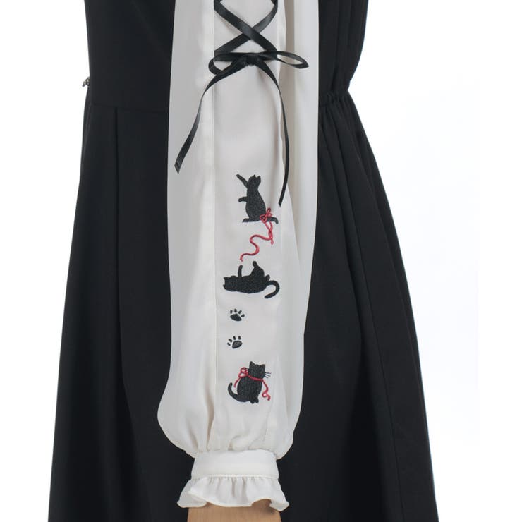 ねこ刺繍ミニワンピース | axes femme | 詳細画像18 