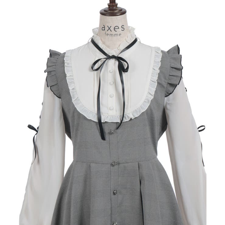 ねこ刺繍ミニワンピース | axes femme | 詳細画像24 