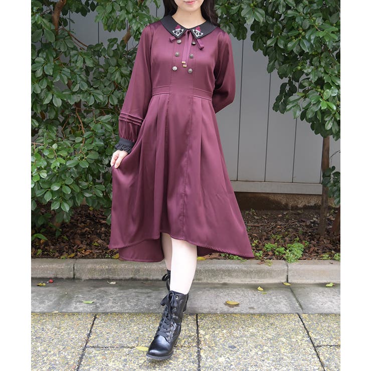 Ｗ釦フィッシュテールワンピース | axes femme | 詳細画像10 