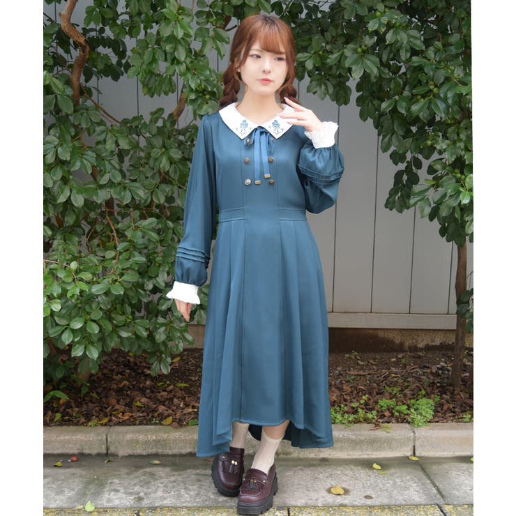 Ｗ釦フィッシュテールワンピース | axes femme | 詳細画像13 