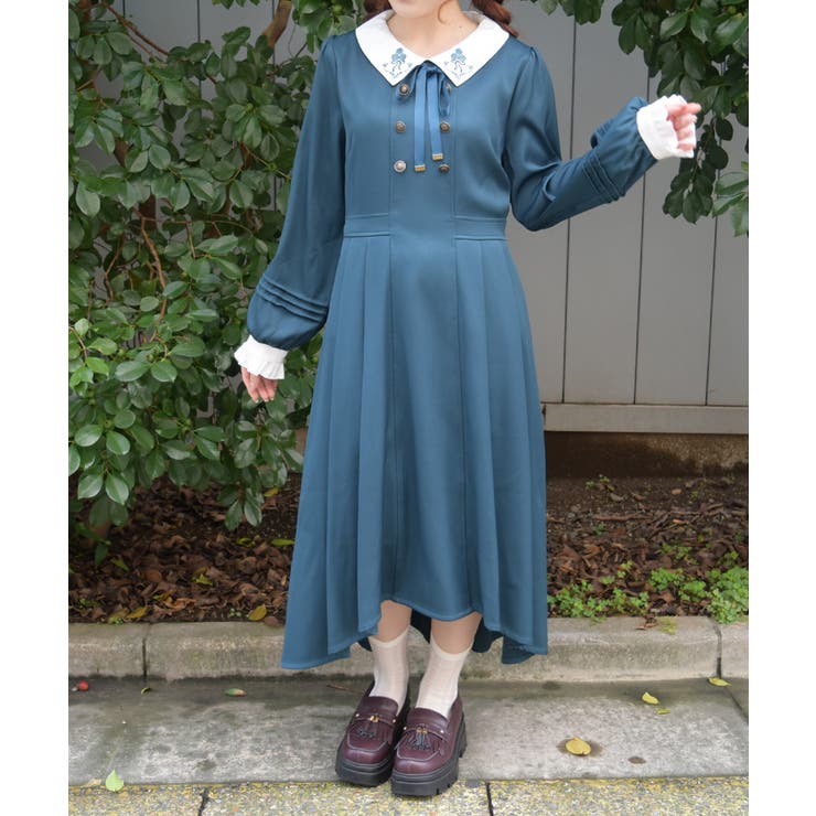 Ｗ釦フィッシュテールワンピース | axes femme | 詳細画像4 