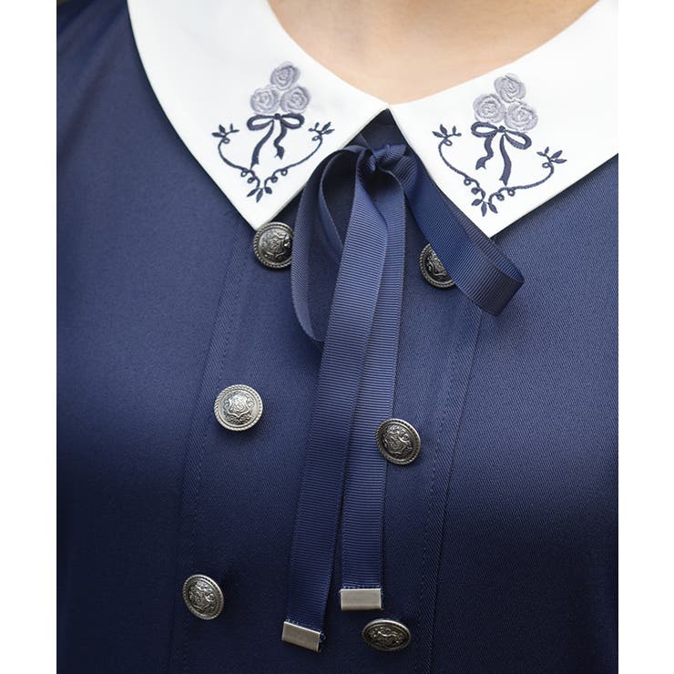 Ｗ釦フィッシュテールワンピース | axes femme | 詳細画像7 