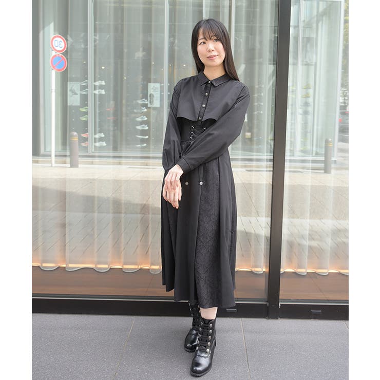 レースアップシャツワンピース[品番：IGAW0008499]｜axes femme