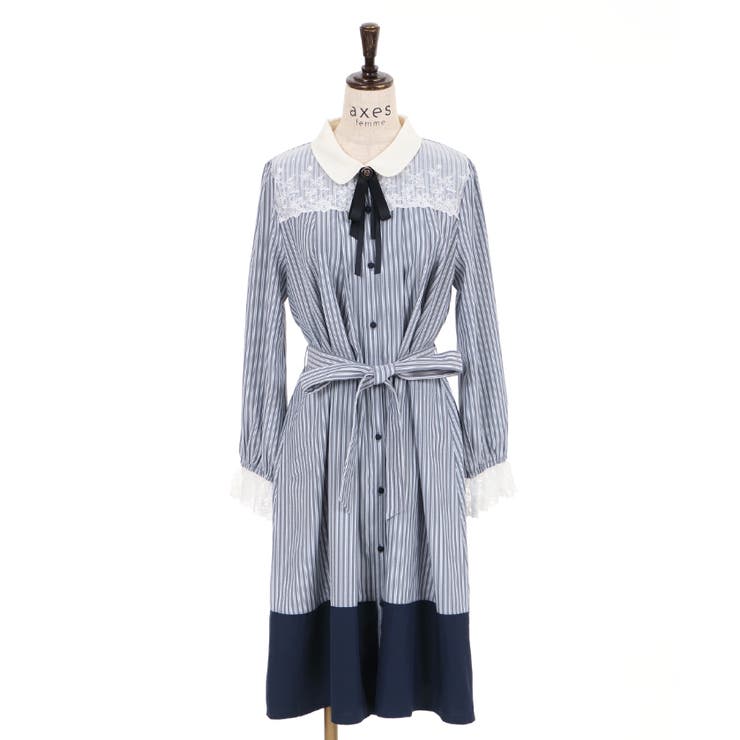 大人かわいい 半袖 バイカラ― ワンピース ドレス 襟 be5ceecf0befa5312645ec8967c3d7