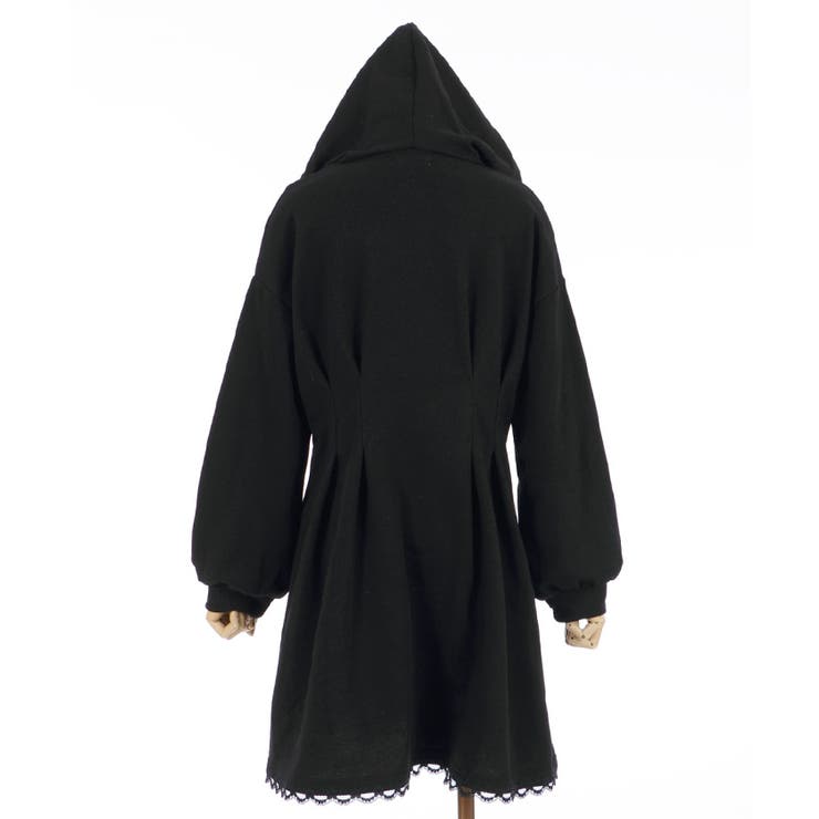 622【極美品】axes femme アクシーズファム コート Aライン 黒 M