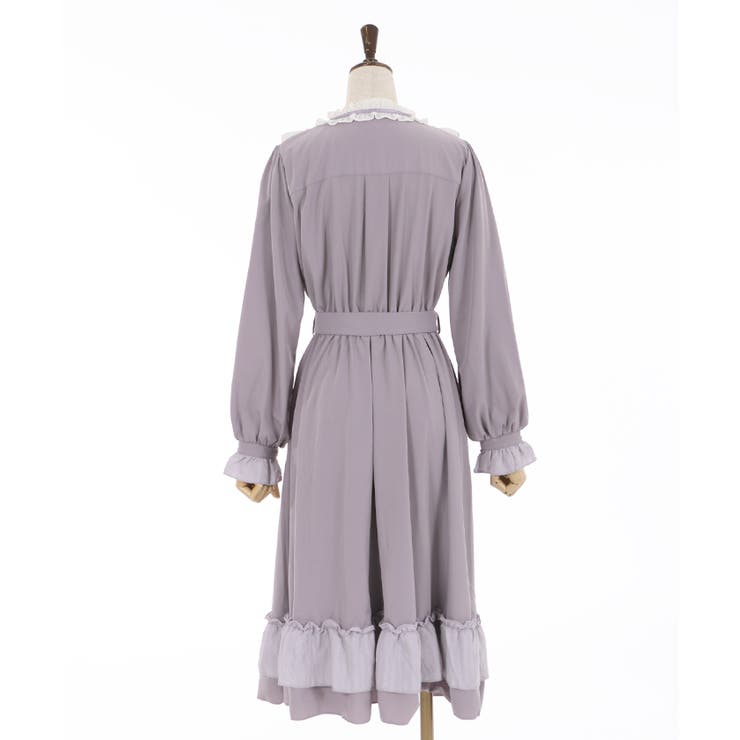 ブロッキングロングワンピース[品番：IGAW0001319]｜axes femme