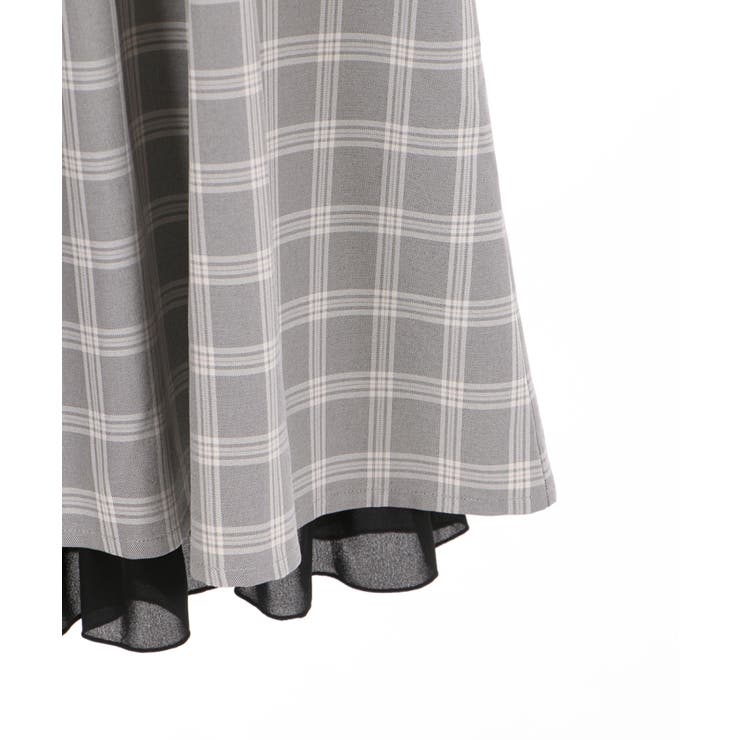 チェック柄ドッキングOP[品番：IGAW0001691]｜axes femme