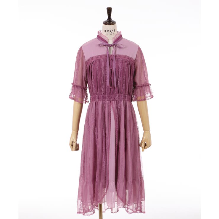 特別価格 レースレイヤードOP[品番：IGAW0001716]｜axes femme トップス