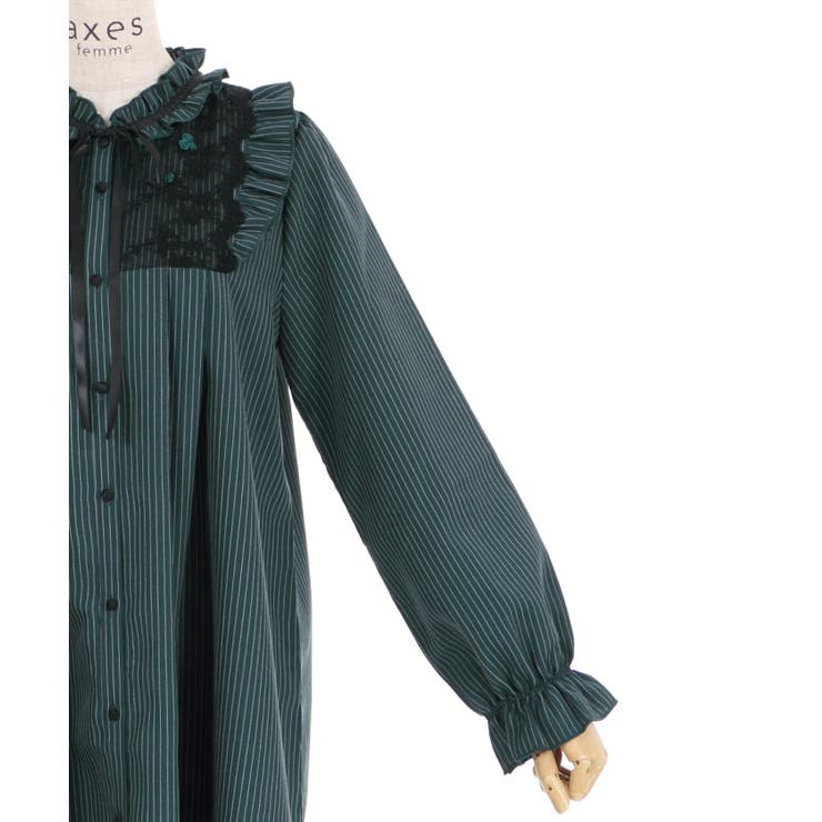 巻きバラ付フリルワンピース[品番：IGAW0002210]｜axes femme