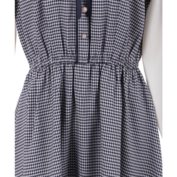 ビスチェ切替チェック柄ワンピース[品番：IGAW0003026]｜axes femme