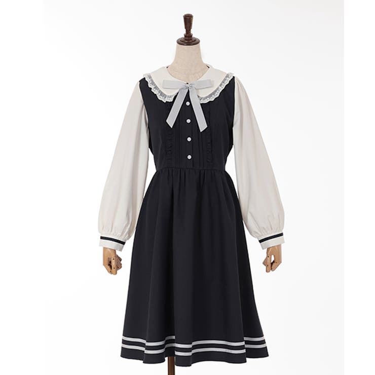 丸襟付きガーリーワンピース[品番：IGAW0004376]｜axes femme