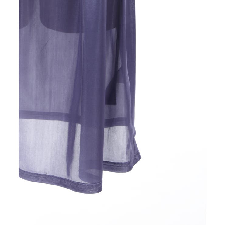 チェックレイヤード風ワンピースサックス130 DACHENGZIシリーズ】☆ワンピース☆ フェイクレイヤード ワンピース