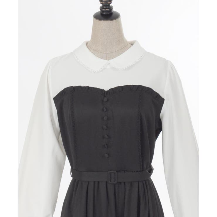 ビスチェ切り替えワンピース[品番：IGAW0005495]｜axes femme