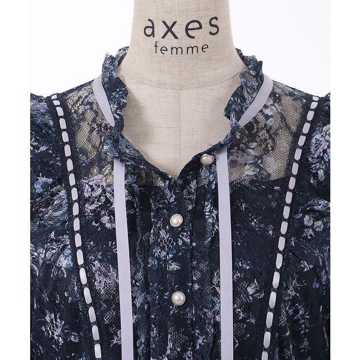 フローラルレースワンピース[品番：IGAW0003455]｜axes femme