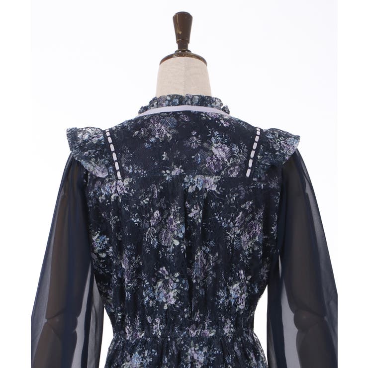 フローラルレースワンピース[品番：IGAW0003455]｜axes femme