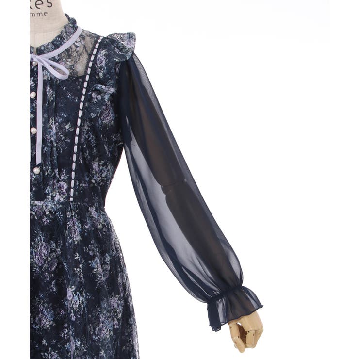 フローラルレースワンピース[品番：IGAW0003455]｜axes femme