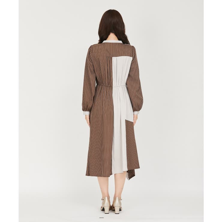 ☆未使用 JUSGLITTY バイカラーヘムカットワンピース Mサイズ