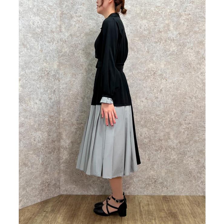 チェックバイカラーワンピース | outlet | axes femme online shop