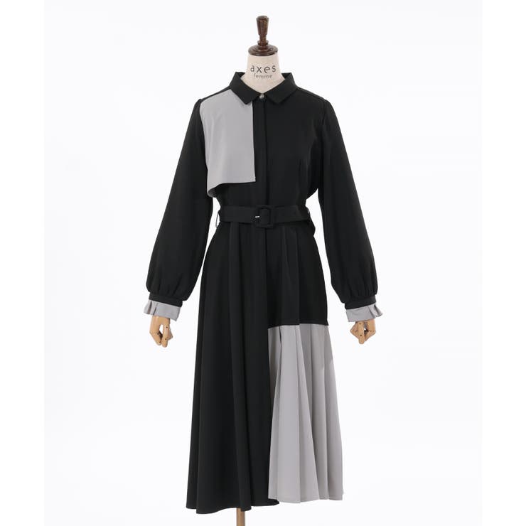 チェックバイカラーワンピース | outlet | axes femme online shop