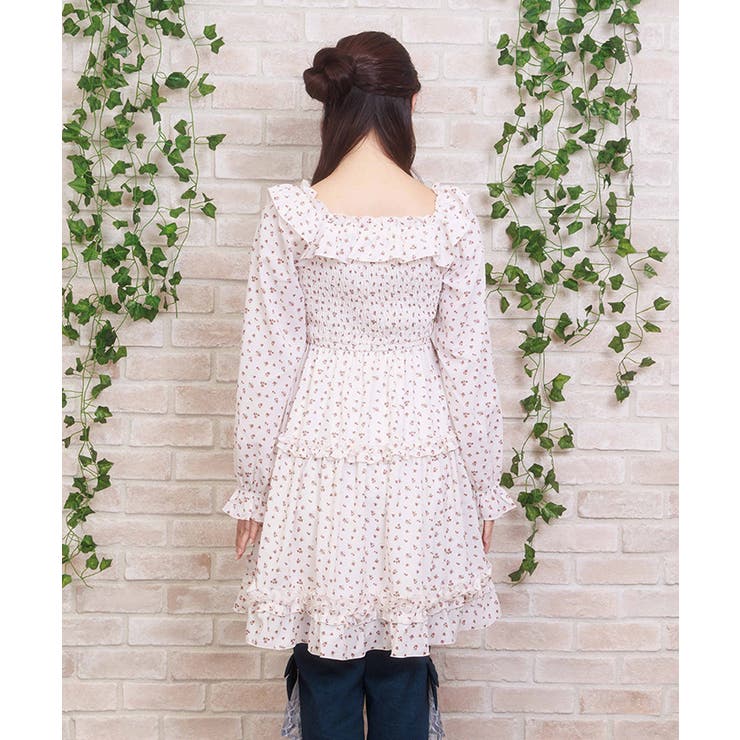 ギャザーフリル長袖ワンピース | axes femme | 詳細画像2 