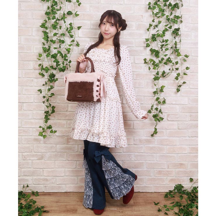 ギャザーフリル長袖ワンピース | axes femme | 詳細画像4 