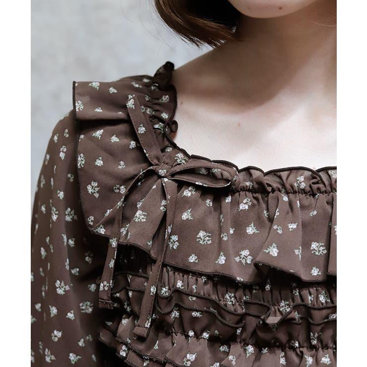 ギャザーフリル長袖ワンピース | axes femme | 詳細画像5 