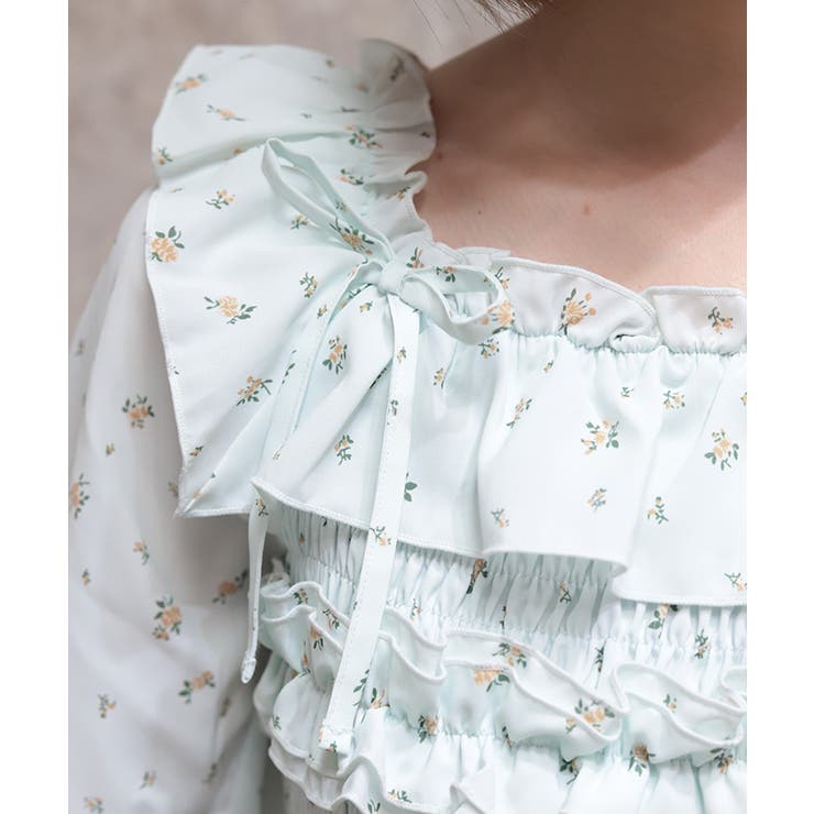 ギャザーフリル長袖ワンピース | axes femme | 詳細画像8 