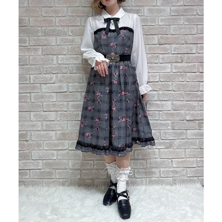 黒 | ホリデーチェック柄ワンピース | axes femme