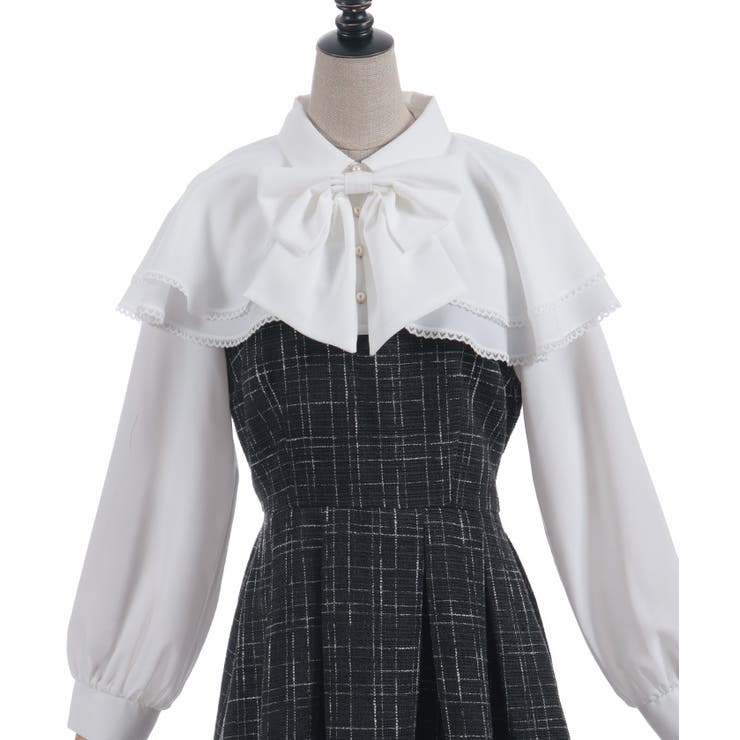 ケープフリルツイードワンピース | axes femme | 詳細画像15 