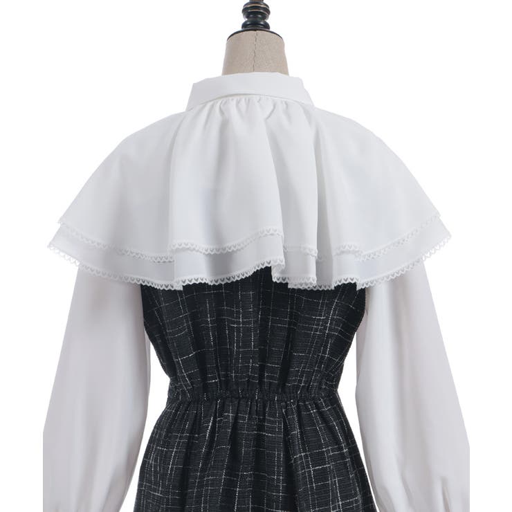 ケープフリルツイードワンピース | axes femme | 詳細画像18 