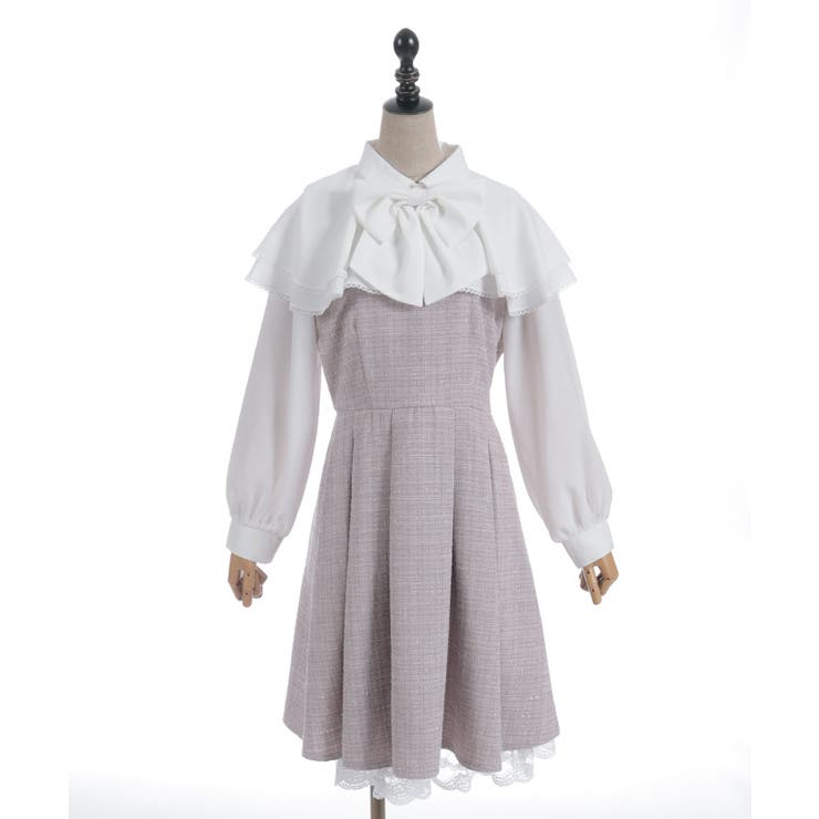 ケープフリルツイードワンピース | axes femme | 詳細画像22 