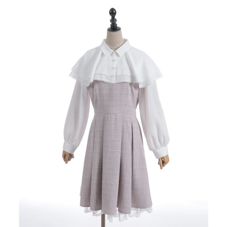 ケープフリルツイードワンピース | axes femme | 詳細画像27 