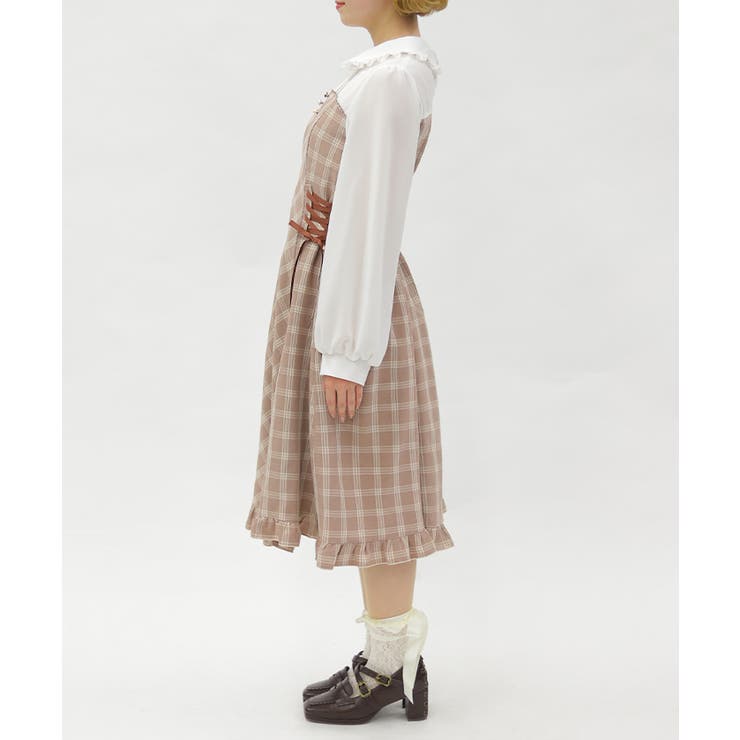 ビスチェ切替バイカラーワンピース | axes femme | 詳細画像2 