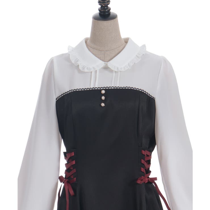 ビスチェ切替バイカラーワンピース | axes femme | 詳細画像20 