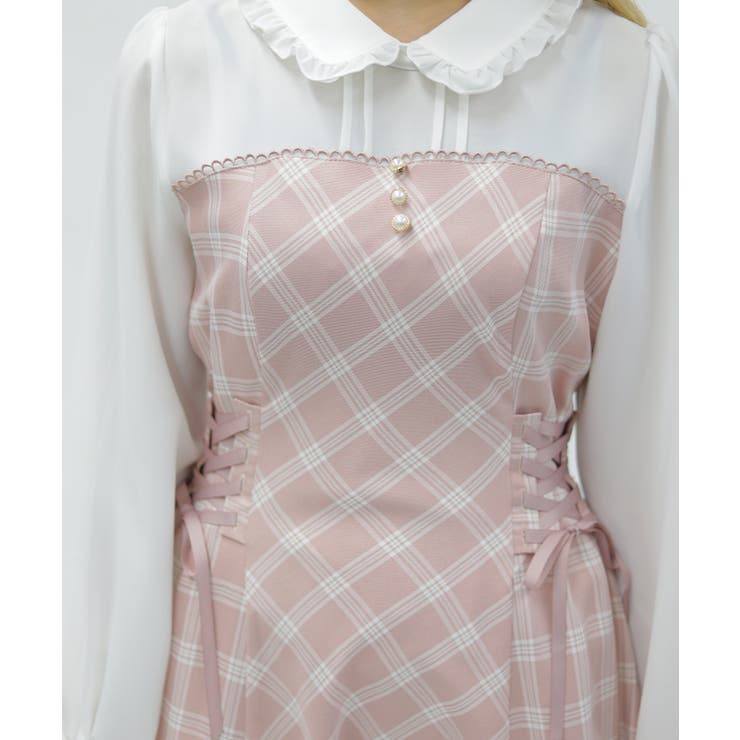 ビスチェ切替バイカラーワンピース | axes femme | 詳細画像9 