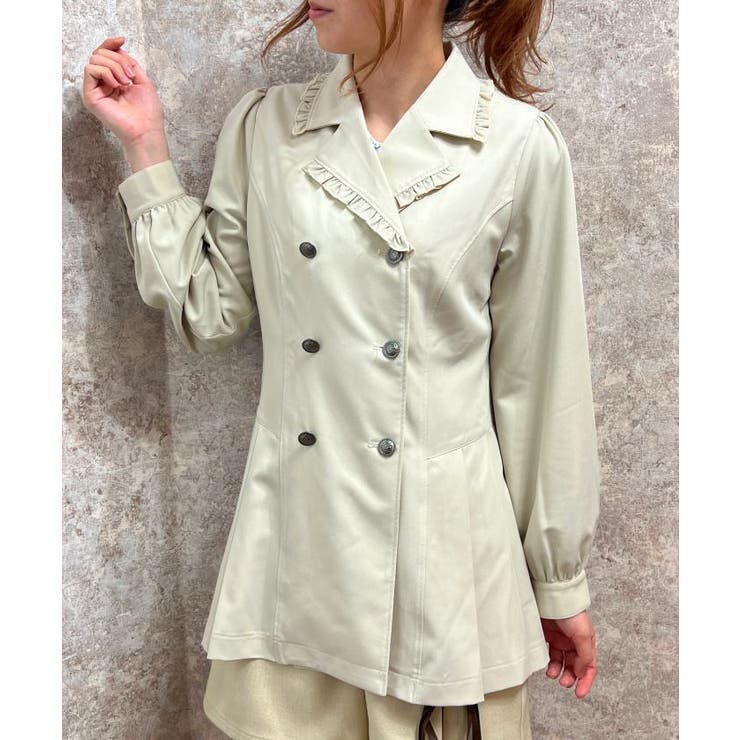 クリーム | プリーツデザインハーフジャケット | axes femme