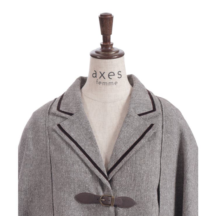 ヘリンボンケープジャケット | axes femme | 詳細画像13 