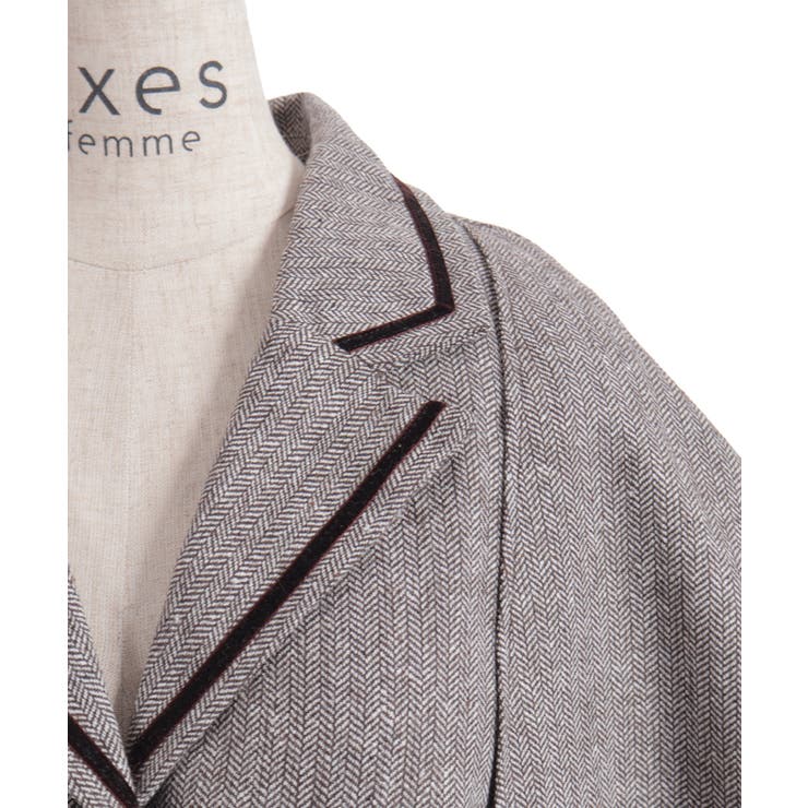 ヘリンボンケープジャケット | axes femme | 詳細画像14 