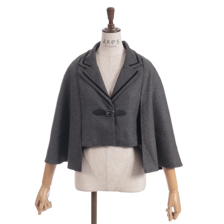 ヘリンボンケープジャケット | axes femme | 詳細画像18 
