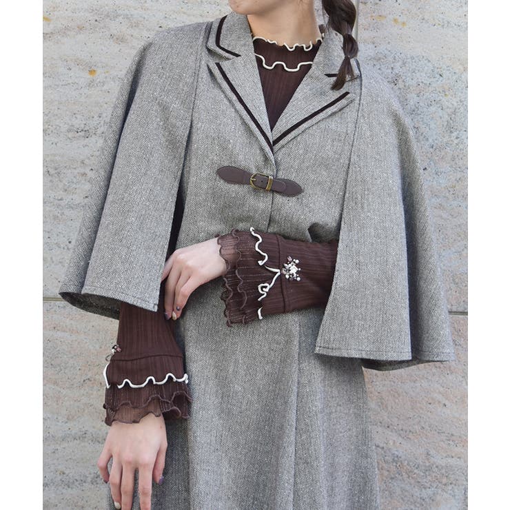 ヘリンボンケープジャケット | axes femme | 詳細画像4 