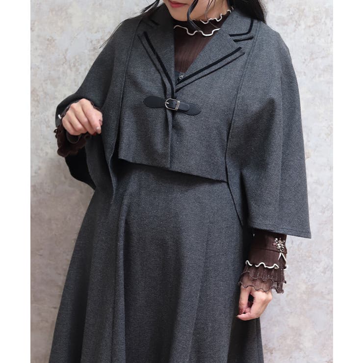 ヘリンボンケープジャケット | axes femme | 詳細画像5 