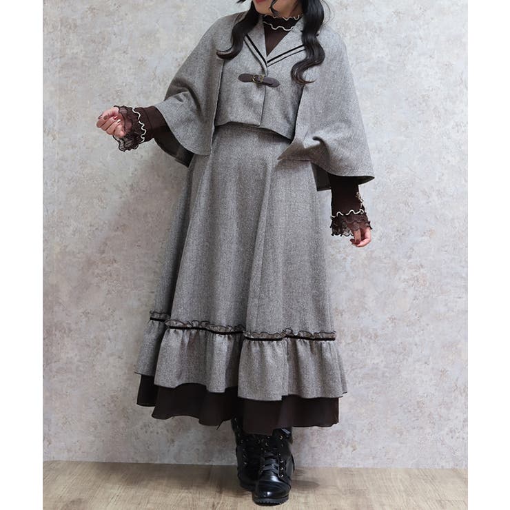 ヘリンボンケープジャケット | axes femme | 詳細画像7 