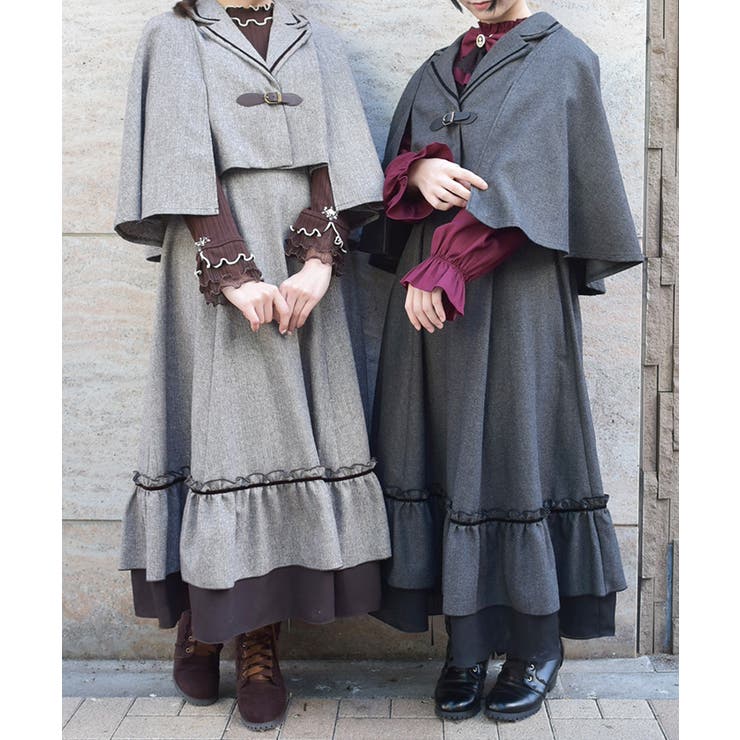 ヘリンボンケープジャケット | axes femme | 詳細画像8 