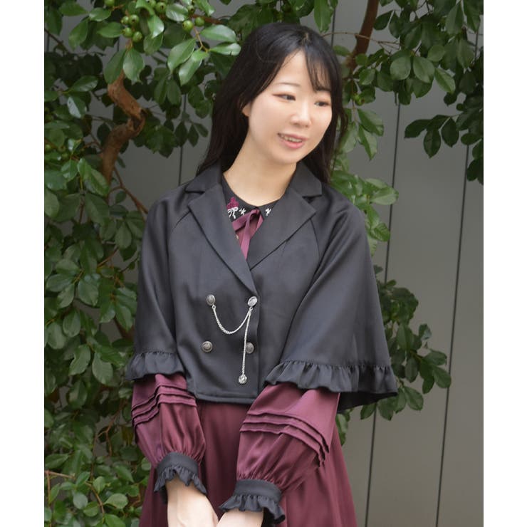 Ｗ釦プチフリルケープ | axes femme | 詳細画像10 