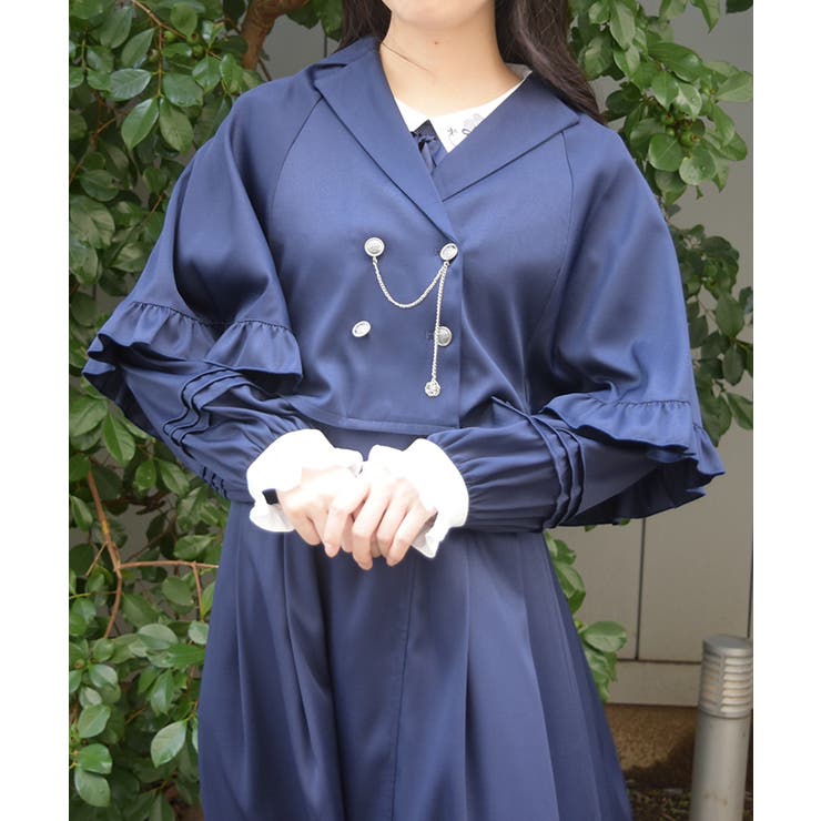 Ｗ釦プチフリルケープ | axes femme | 詳細画像6 