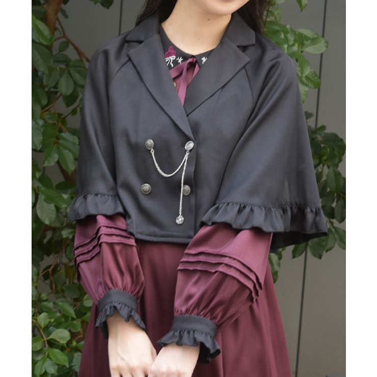 Ｗ釦プチフリルケープ | axes femme | 詳細画像8 