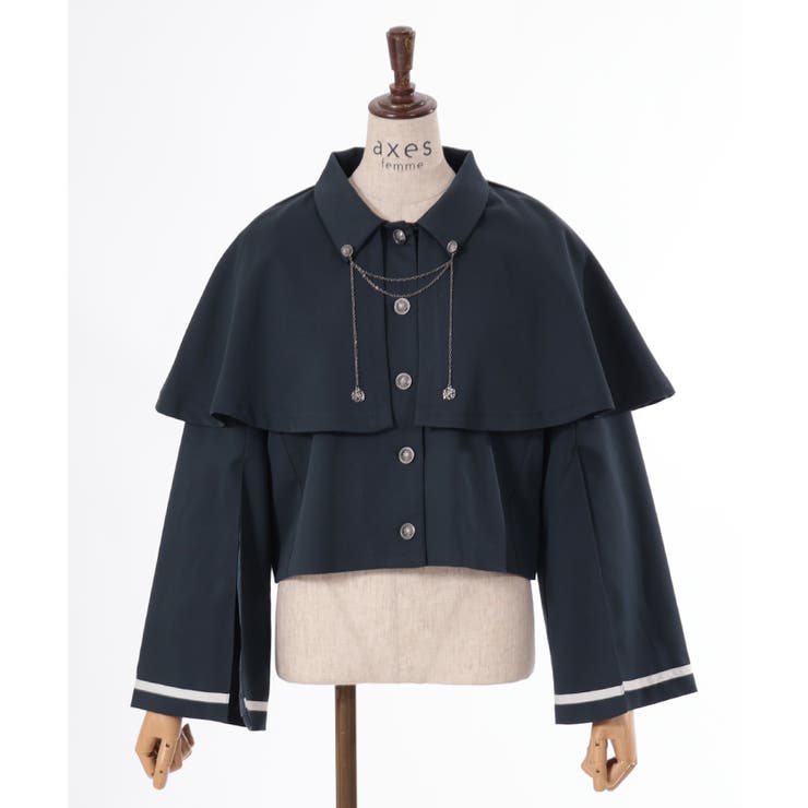 チェーン付ケープジャケット[品番：IGAW0004528]｜axes femme